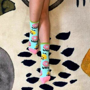 Donut Worry | Women's Cotton Crew Funny Socks